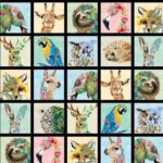 Brush with Nature - Mini Animal Portraits - Black