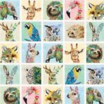 Brush with Nature - Mini Animal Portraits - Cream