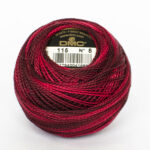DMC Cotton Pearl - Balls - #8, 0115 - Variegated Garnet