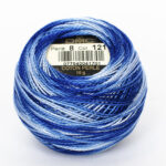 DMC Cotton Pearl - Balls - #8, 0121 - Variegated Delft Blue