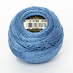 DMC Cotton Pearl - Balls - #8, 3760 - Fjord Blue