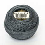 DMC Cotton Pearl - Balls - #8, 0413 - Iron Grey