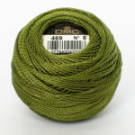 DMC Cotton Pearl - Balls - #8, 0469 - Dark Moss Green