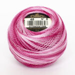 DMC Cotton Pearl - Balls - #8, 0048 - Variegated Baby Pink