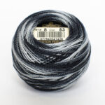 DMC Cotton Pearl - Balls - #8, 0053 - Variegated Steel Gray