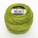DMC Cotton Pearl - Balls - #8, 0581 - Grasshopper Green