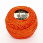 DMC Cotton Pearl - Balls - #8, 0608 - Pansy Orange