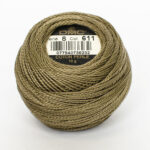 DMC Cotton Pearl - Balls - #8, 0611 - Sisal Brown