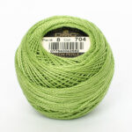 DMC Cotton Pearl - Balls - #8, 0704 - Lime Green