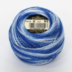 DMC Cotton Pearl - Balls - #8, 0093 - Variegated Cornflower Blue