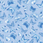 Blueberry Hill - True Blue Butterflies - Light Blue