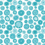 Folktown Cats - Folktown Dot - Teal/White