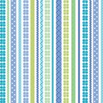 Daisy Up - Stripe - Turquoise/Multi