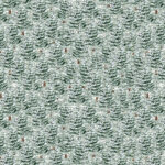 Joyful Tidings - Snowy Pine Cones Green