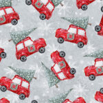 Joyful Tidings - Cars w/Xmas Trees Lt. Gray