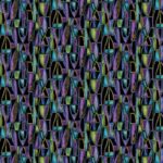 Luminescent Leaves - Geo - Indigo/Black