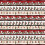 Making Spirits Bright - Christmas Border Stripe - Red