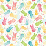 I'm All Ears - Tossed Bunnies - White