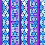 Fancy Glass - Stained Glass Stripe - Dark Blue