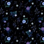 Jardin De Lune Glow - Tossed Small Floral - Black