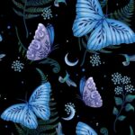 Jardin De Lune Glow - Butterflies - Black