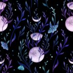 Jardin De Lune Glow - Butterflies w Thistles - Black