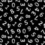 Colour My World - Tossed Numbers - Black