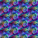 Fractal Flowers - Spirals - Indigo/Multi
