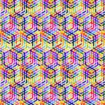 Fractal Forest - Plaid Cubes - White/Multi