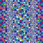 Fractal Forest - Quarter Circle Blocks 24" - Indigo