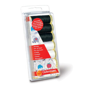 Sew All Set 100m - 7 Spools Black-White