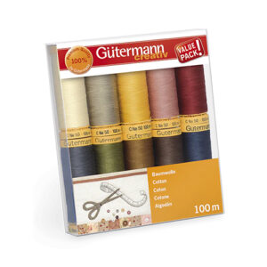 Natural Cotton Set 100m - 10 Spools Multi