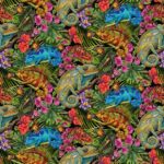 Stay Magical - Floral & Chameleons - Black