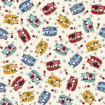 Camping Gnomes - Tossed Campers - Off White
