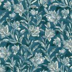 Rough Around the Edges - Floral Stencil - Teal