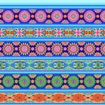 Caravan - Mini Border Stripe - Royal/Multi