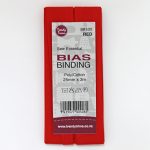 Bias Binding - Poly/Cotton Hangsell 25mm - 001 - Red