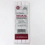 Bias Binding – Poly/Cotton Hangsell 10mm - 003 - White