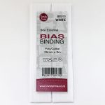 Bias Binding - Poly/Cotton Hangsell 25mm - 003 - White