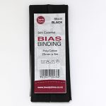 Bias Binding - Poly/Cotton Hangsell 25mm - 004 - Black