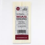 Bias Binding - Poly/Cotton Hangsell 25mm - 006 - Cream