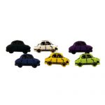 BG105792 Novelty Button Car - 34L (22mm), White