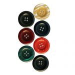BG131001 Coat Polyester Button 4 hole - 40L (25.5mm), Natural