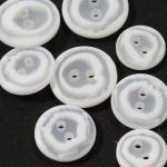 BG131115 Polyester Basic Button 2 hole - 24L (15mm), White