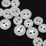 BG131145 Polyester Button 2 hole - 18L (11.5mm), White
