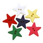 BG131256 Polyester Button Star 2 hole - 30L (19mm), White