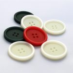 BG131301 Polyester Coat Button 4 hole - 48L (30mm), White