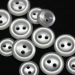 BG131362 Polyester Button 2 hole - 18L (11.5mm), White