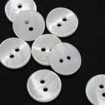 BG131365 Polyester Basic Button 2 hole - 24L (15mm), Blank