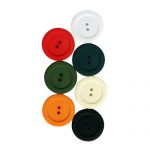 BG131411 Polyester Basic Button 2 hole - 26L (17mm), White